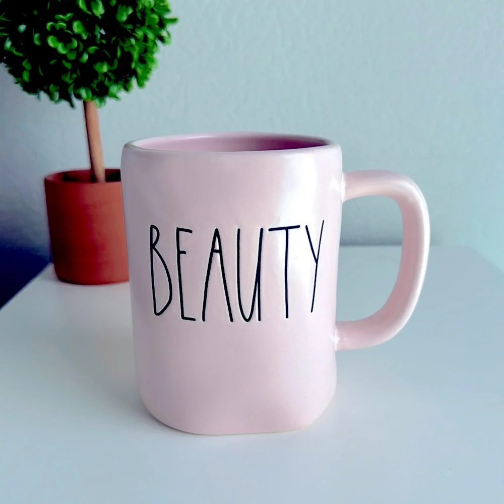 ❗️RAE DUNN BEAUTY PINK MODERN FARMHOUSE COFFEE TEA DECOR MUG - Picture 3 of 3
